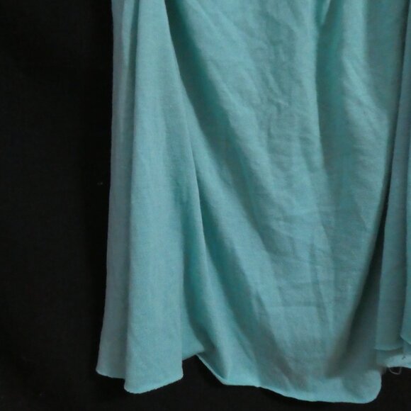 SIRENS | medium | Teal Off-Shoulder Ruffle Sleeve Dress | Dry Clean Only - Picture 12 of 13